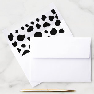 Cow Print, Cow Pattern, Cow Spots, Black And White Envelope Liner