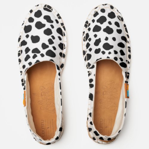 Cow Print Cow Pattern Cow Spots Black And White Espadrilles