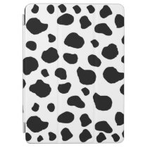 Cow Print, Cow Pattern, Cow Spots, Black And White iPad Air Cover