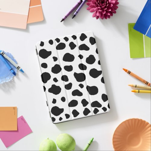 Cow Print Cow Pattern Cow Spots Black And White iPad Air Cover