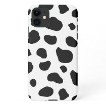 Cow Print, Cow Pattern, Cow Spots, Black And White iPhone 11 Case