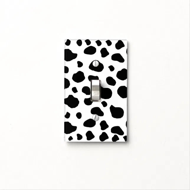 Cow Print, Cow Pattern, Cow Spots, Black And White Light Switch Cover ...
