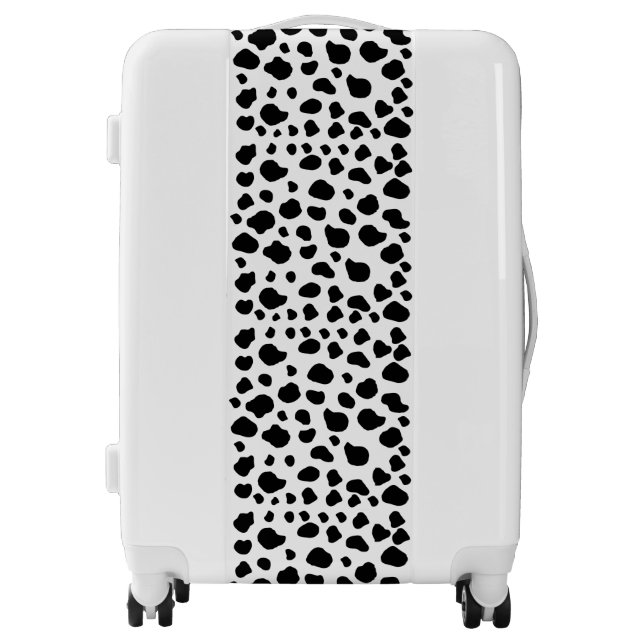 Cow Print, Cow Pattern, Cow Spots, Black And White Luggage (Front)