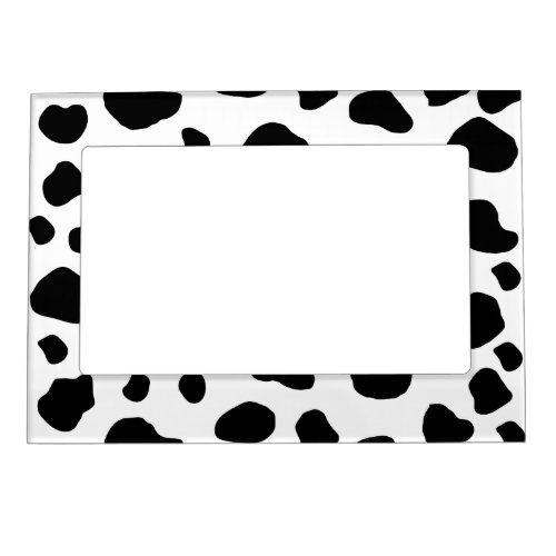 Cow Print Cow Pattern Cow Spots Black And White Magnetic Frame