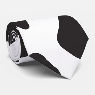 Cow Print, Cow Pattern, Cow Spots, Black And White Neck Tie