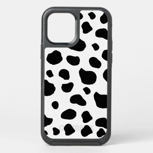 Cow Print Cow Pattern Cow Spots Black And White OtterBox Symmetry iPhone 12 Case