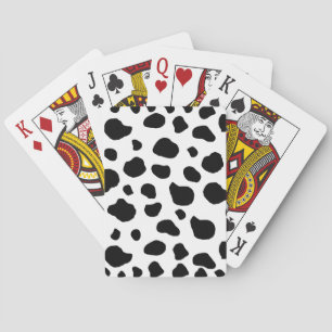 Cow Print, Cow Pattern, Cow Spots, Black And White Poker Cards