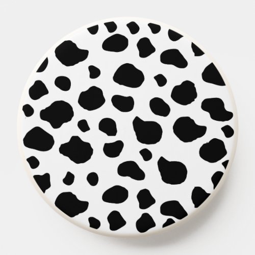 Cow Print Cow Pattern Cow Spots Black And White PopSocket