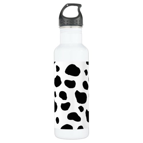 Cow Print Cow Pattern Cow Spots Black And White Stainless Steel Water Bottle
