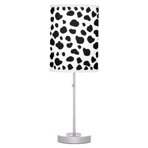 Cow Print Cow Pattern Cow Spots Black And White Table Lamp