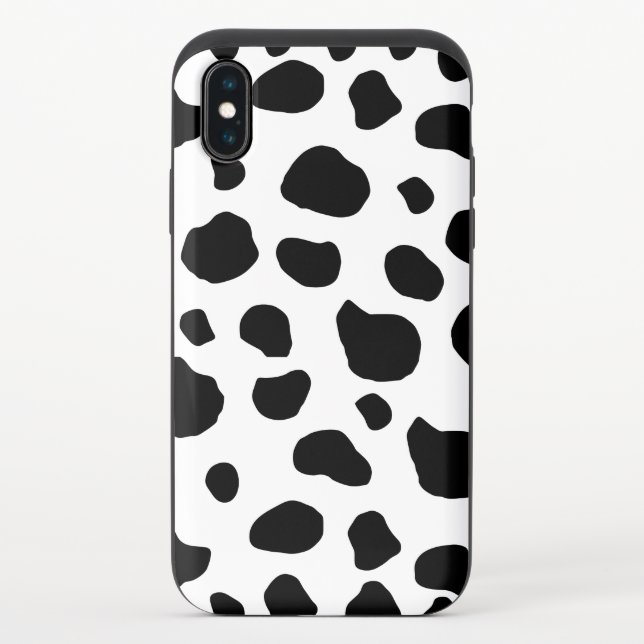 Cow Print, Cow Pattern, Cow Spots, Black And White Uncommon iPhone Case (Back)