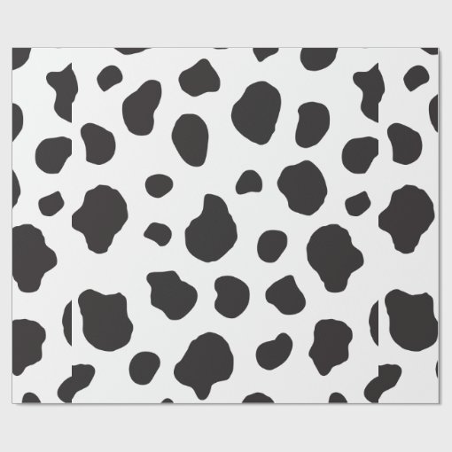 Cow Print, Cow Pattern, Cow Spots, Black And White Wrapping Paper | Zazzle