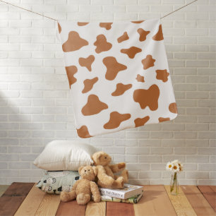 Cow Print, Cow Pattern, Cow Spots, Brown Cow Stroller Blanket