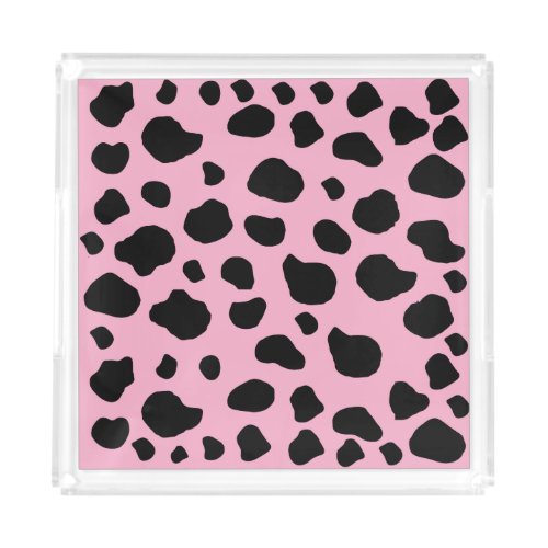 Cow Print Cow Pattern Cow Spots Pink Cow Acrylic Tray