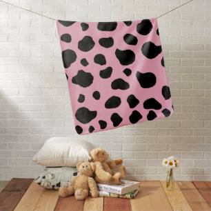 Cow Print, Cow Pattern, Cow Spots, Pink Cow Baby Blanket