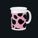 Cow Print, Cow Pattern, Cow Spots, Pink Cow Beverage Pitcher<br><div class="desc">Elegant,  stylish and sophisticated cow pattern in pink color. Modern and trendy gift,  perfect for the animal print lover in your life.</div>