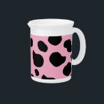 Cow Print, Cow Pattern, Cow Spots, Pink Cow Beverage Pitcher<br><div class="desc">Elegant,  stylish and sophisticated cow pattern in pink color. Modern and trendy gift,  perfect for the animal print lover in your life.</div>