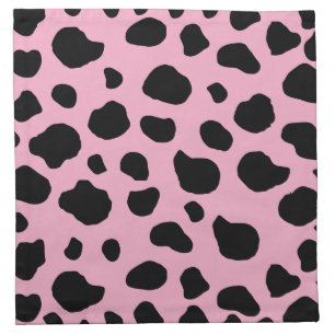 Cow Print, Cow Pattern, Cow Spots, Pink Cow Cloth Napkin