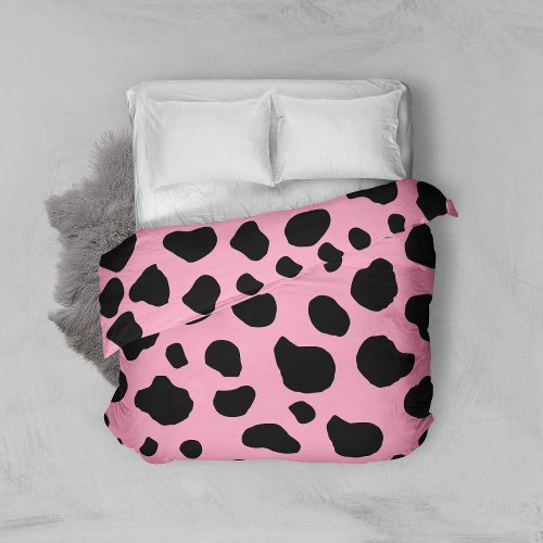 Cow Print Cow Pattern Cow Spots Pink Cow Duvet Cover