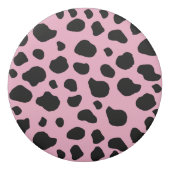 Cow Print, Cow Pattern, Cow Spots, Pink Cow Eraser (Back)