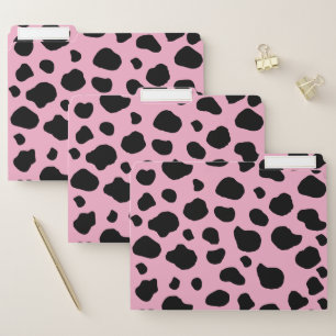 Cow Print, Cow Pattern, Cow Spots, Pink Cow File Folder