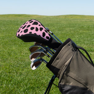 Cow Print, Cow Pattern, Cow Spots, Pink Cow Golf Head Cover