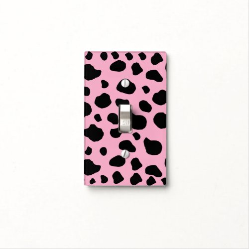 Cow Print Cow Pattern Cow Spots Pink Cow Light Switch Cover