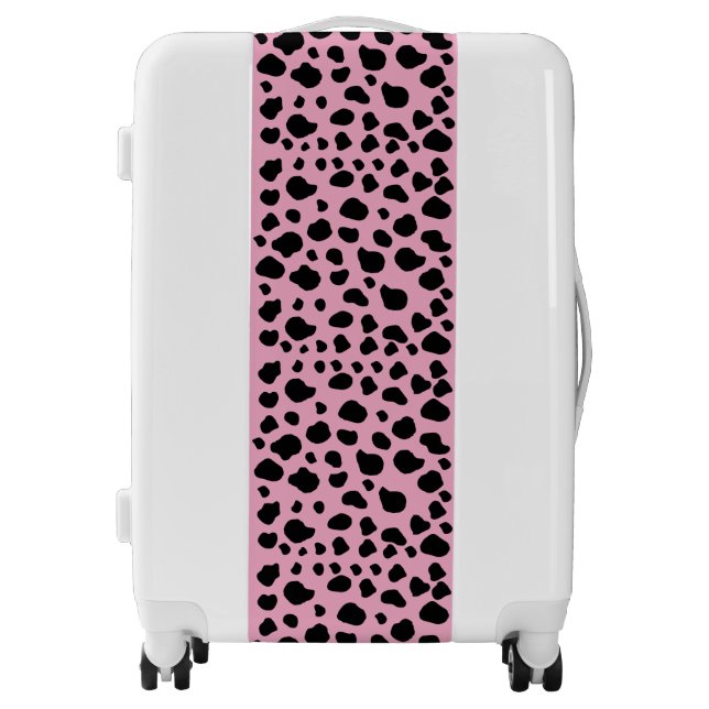 Cow Print, Cow Pattern, Cow Spots, Pink Cow Luggage (Front)