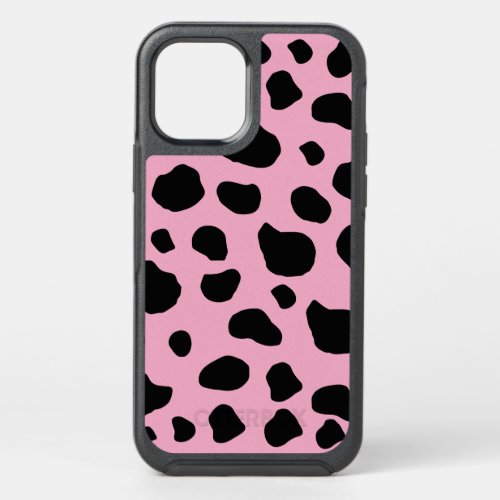 Cow Print Cow Pattern Cow Spots Pink Cow OtterBox Symmetry iPhone 12 Case