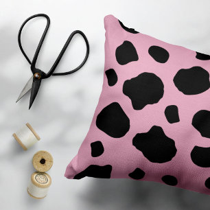 Cow Print, Cow Pattern, Cow Spots, Pink Cow Pillow Case