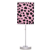Cow Print, Cow Pattern, Cow Spots, Pink Cow Table Lamp (Front)