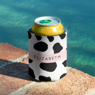 Cow Print, Cow Spots, Black And White, Your Name Can Cooler
