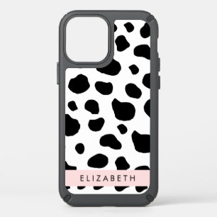 Cow Print, Cow Spots, Black And White, Your Name Speck iPhone 12 Case