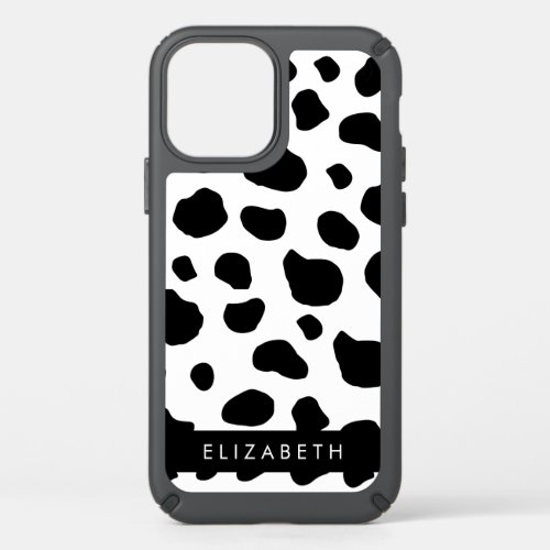Cow Print Cow Spots Black And White Your Name Speck iPhone 12 Case