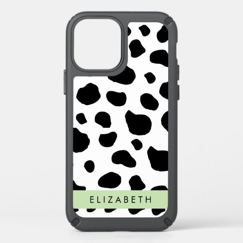 Cow Print Cow Spots Black And White Your Name Speck iPhone 12 Case