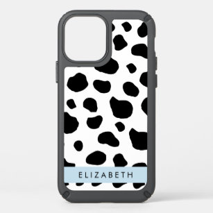 Cow Print, Cow Spots, Black And White, Your Name Speck iPhone 12 Case