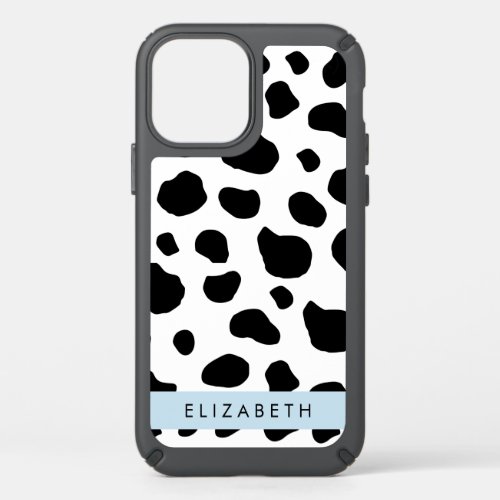 Cow Print Cow Spots Black And White Your Name Speck iPhone 12 Case