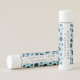 Cow Print, Cow Spots, Blue Cow, Baby Shower Lip Balm