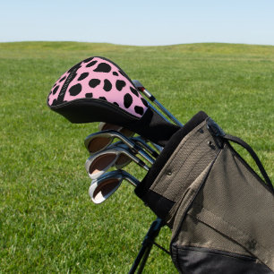 Cow Print, Cow Spots, Pink Cow, Your Name Golf Head Cover