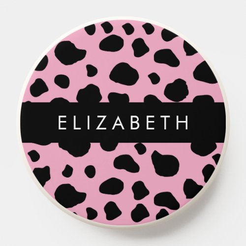 Cow Print Cow Spots Pink Cow Your Name PopSocket