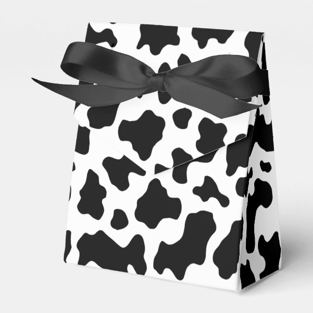 Cow Print Cowgirl Country Farm Animal Party Favor Boxes (Front Side)