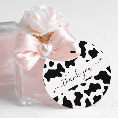 Cow Print Cowgirl Country Party Thank You Gift Favor Tags