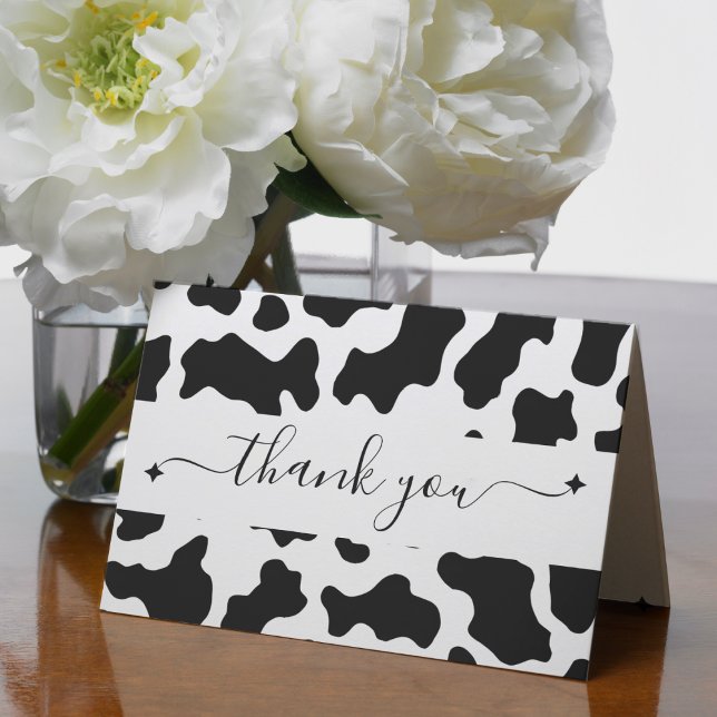 Cow Print Cowgirl Party Wedding Event Thank You (Creator Uploaded)