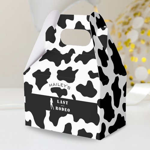 Cow Print Cowgirl Wedding Bachelorette Party Favor Boxes