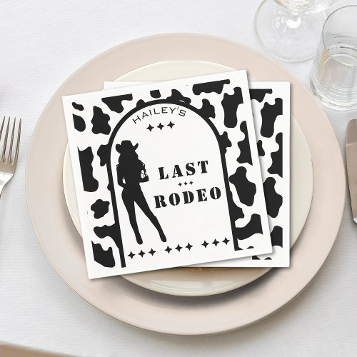 Cow Print Cowgirl Wedding Bachelorette Party Napkins