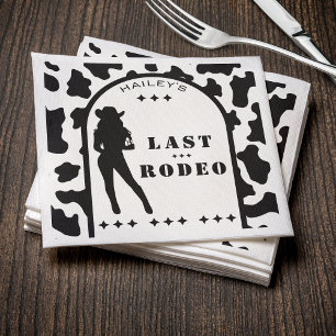 Cow Print Cowgirl Wedding Bachelorette Party Napkins
