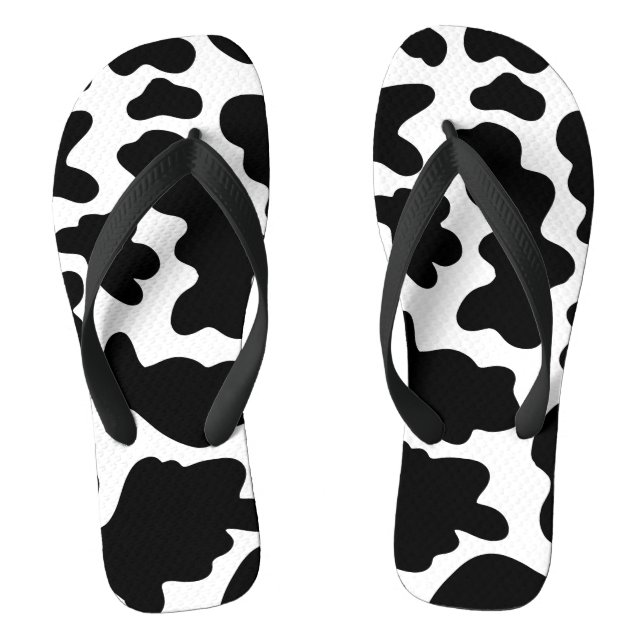 Cow Print Flip Flops (Footbed)