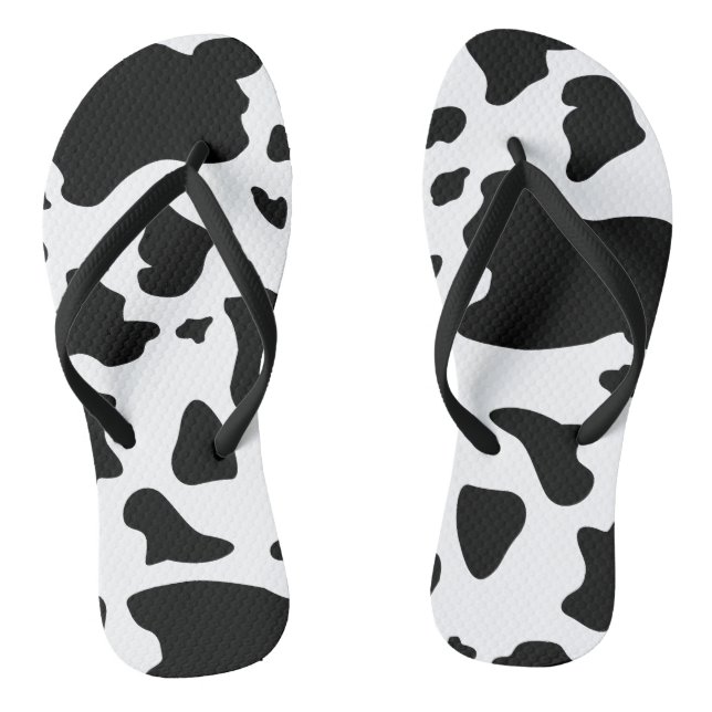 Cow Print Flip Flops (Footbed)