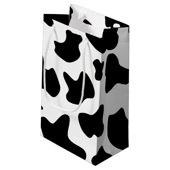 Cow Print Gift Bag (Back Angled)