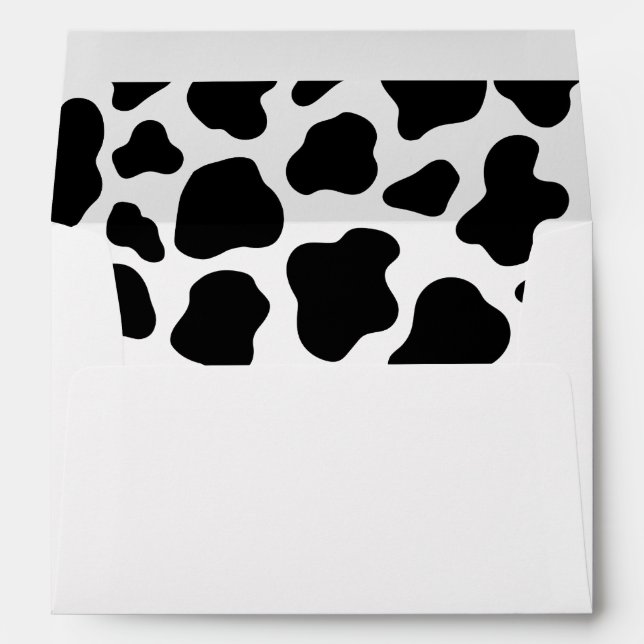 Cow Print Holy Cow Birthday Cow Pattern Envelope (Back (Bottom))